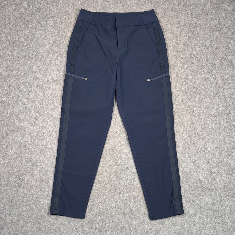 Athleta Navy Blue Stretch Nylon Wander Hybrid Skinny Pants Women's Size 8